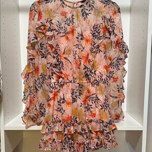 Floral Ruffle Women's Top